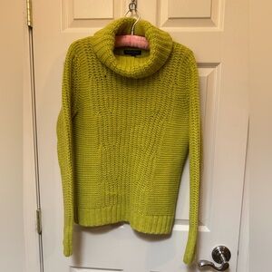 Chartreuse Green Turtleneck Sweater